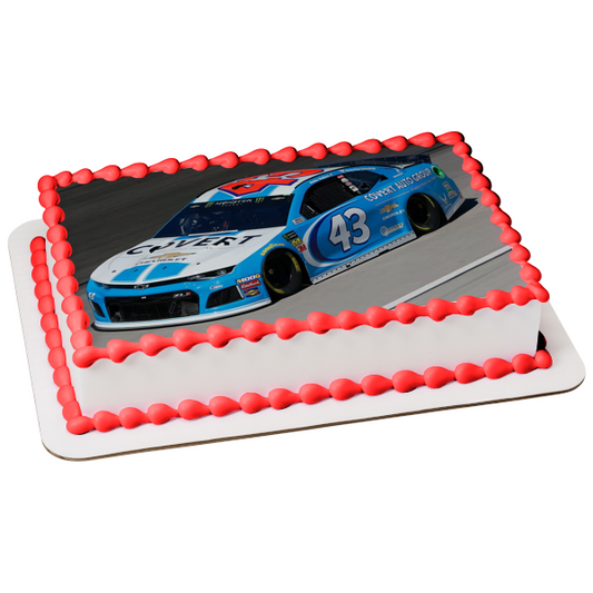 Nascar Bubba Wallace 43 pista de carreras comestible decoración para tarta imagen ABPID51155 