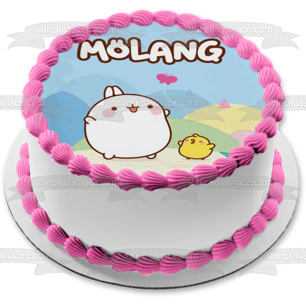 Adorno comestible para tarta Molang y Piu Piu Imagen ABPID51160 