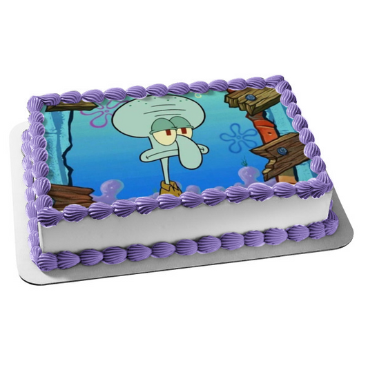 SpongeBob SquarePants Squidword Edible Cake Topper Image ABPID51170