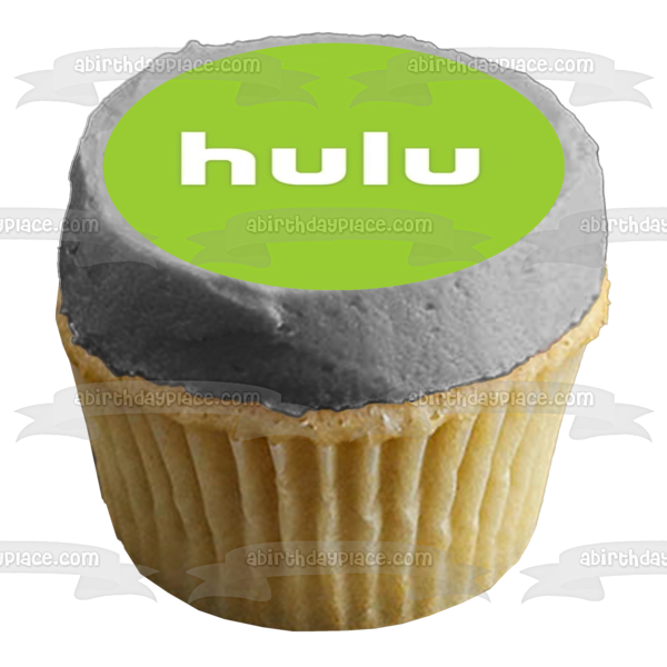 Hulu Logo Green Background Edible Cake Topper Image ABPID51307