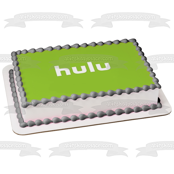 Hulu Logo Green Background Edible Cake Topper Image ABPID51307