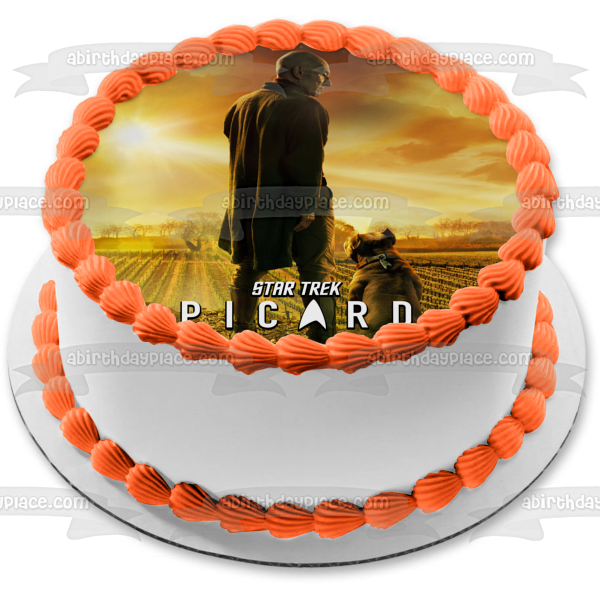 Star Trek Picard Jean-Luc Picard Dog Number One Edible Cake Topper Image ABPID51182