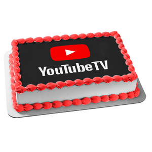 Youtube TV Logo Edible Cake Topper Image ABPID51314