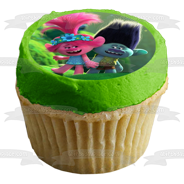 Trolls World Tour Queen Poppy Branch Edible Cake Topper Image ABPID51322
