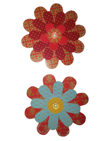 Patterned Flower Layons (2 pieces)