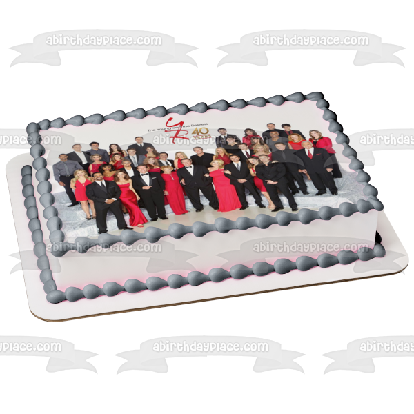 The Young and the Restless Cast Jack Abbott Nicholas Newman Devon Hamilton Avery Bailey Clark Chloe Mitchell Edible Cake Topper Image ABPID51263