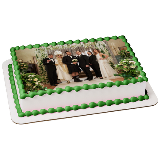 Schitt's Creek Temporada 6 David Wedding Johnny Moira David Patrick Stevie Alexis Imagen comestible para decoración de tarta ABPID51286 