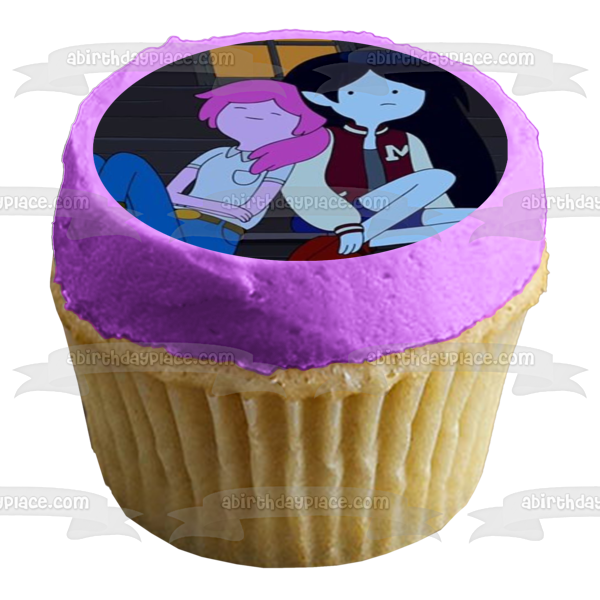 Adventure Time Finale Princess Bubblegum Marceline the Vampire Edible Cake Topper Image ABPID51292