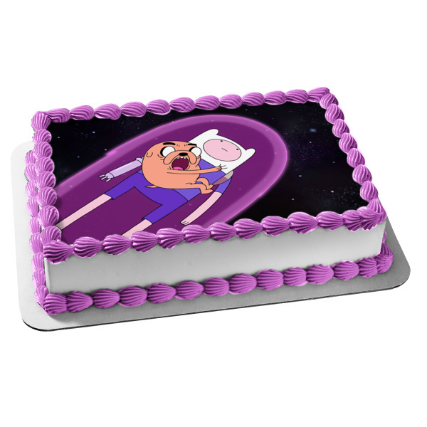 Adventure Time Finale Finn Jake Outerspace Edible Cake Topper Image ABPID51293