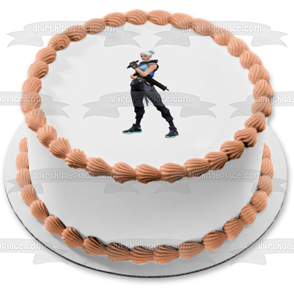 Valorant Character Jett Edible Cake Topper Image ABPID51717