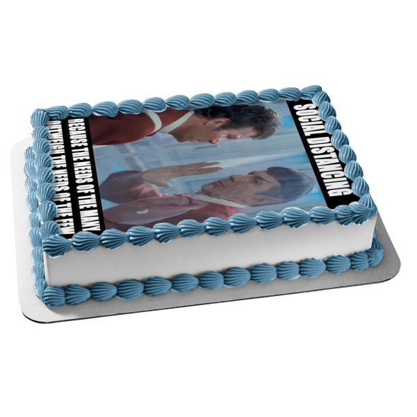 Coronavirus Meme Star Trek Spock Leonard McCoy Social Distancing Edible Cake Topper Image ABPID51469