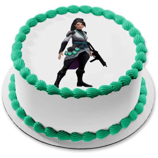 Valorant Character Sage Edible Cake Topper Image ABPID51721