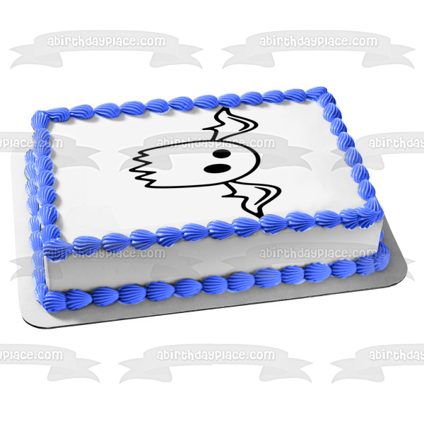 Ghost with Bat Wings Edible Cake Topper Image ABPID51753