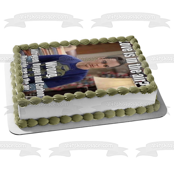Meme the Big Bang Theory Sheldon Cooper Love Is In the Air Edible Cake Topper Image ABPID51490