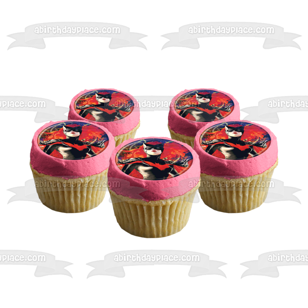 Batwoman Round Edible Cake Topper Image ABPID51759