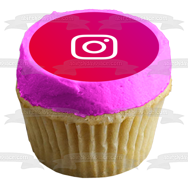 New Instagram with Background Edible Cake Topper Image ABPID51772