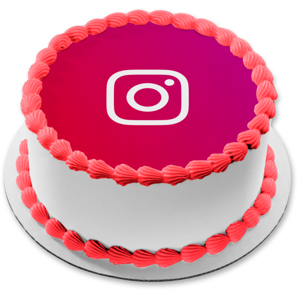 New Instagram with Background Edible Cake Topper Image ABPID51772