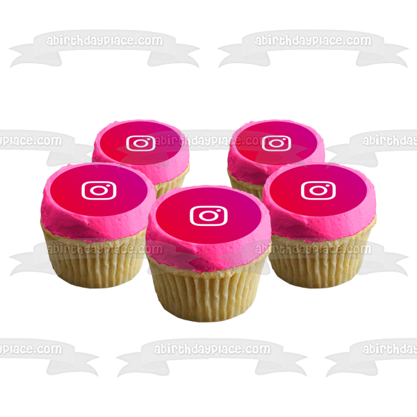 New Instagram with Background Edible Cake Topper Image ABPID51772