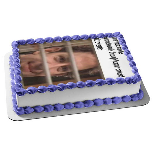 Coronavirus Meme the Office Jim Halpert Introverts Happy Edible Cake Topper Image ABPID51502