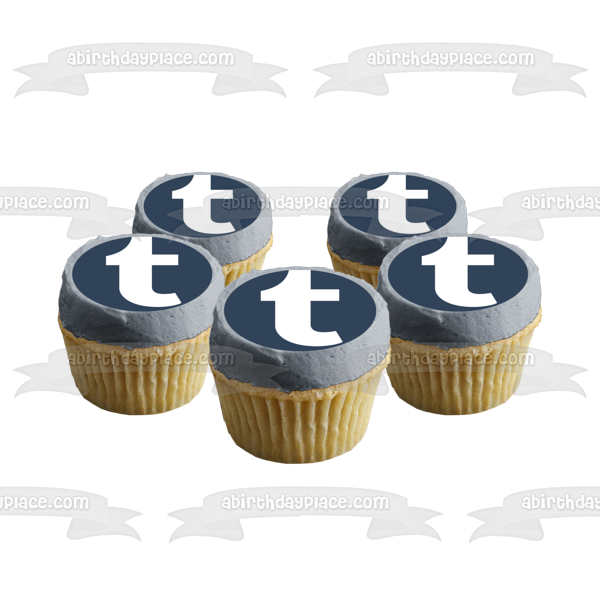 Tumblr Logo with Background Edible Cake Topper Image ABPID51776