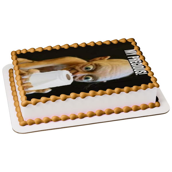 Coronavirus Meme Lord of the Rings Smeagol Gollum Holding Toilet Paper "My Precious!" Edible Cake Topper Image ABPID51503