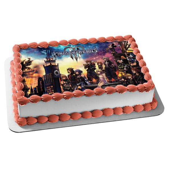 Kingdom Hearts 3 Sora Riku Kairi Disney Edible Cake Topper Image ABPID51791