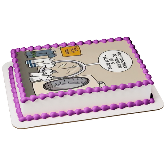 Coronavirus Meme Laundry Mat Socks Stay Together0000 Edible Cake Topper Image ABPID51504