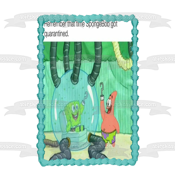 SpongeBob SquarePants Coronavirus Meme Patrick Edible Cake Topper Image ABPID51858