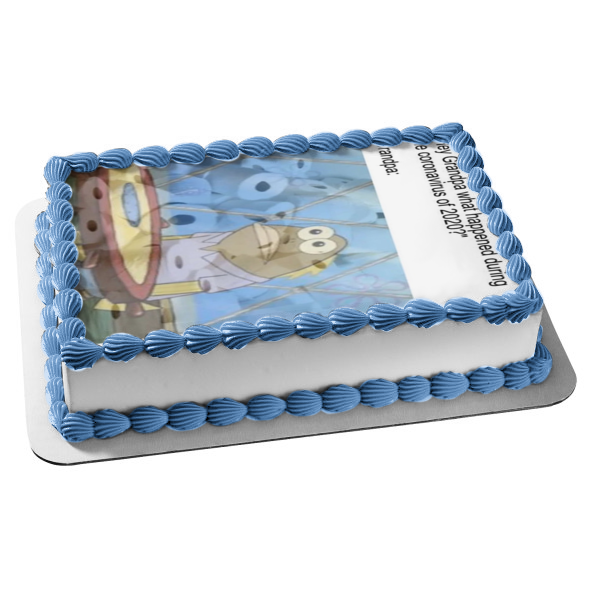SpongeBob SquarePants Coronavirus Meme Toilet Paper Edible Cake Topper Image ABPID51859