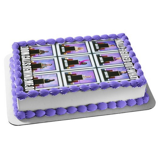 Hollywood Squares Coronavirus Meme Zoom Calls Edible Cake Topper Image ABPID51862