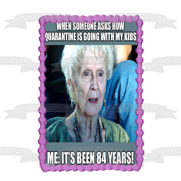 Coronavirus Meme Elderly Rose Titanic Quarantine with Kids Edible Cake Topper Image ABPID51508