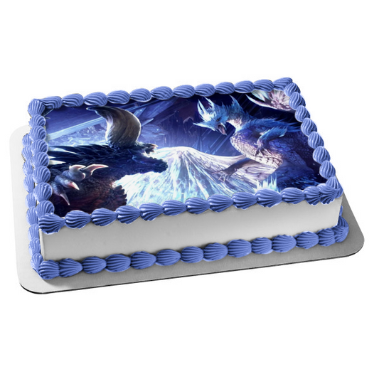 Monster Hunter World: Iceborne Beotodus Banbaro Nargacuga Edible Cake Topper Image ABPID51870