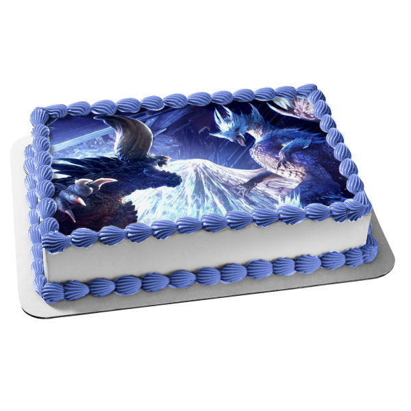 Monster Hunter World: Iceborne Beotodus Banbaro Nargacuga Edible Cake Topper Image ABPID51870