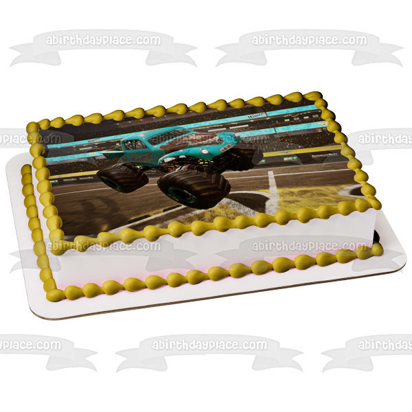 Monster Jam Steel Titans Whiplash Edible Cake Topper Image ABPID51911