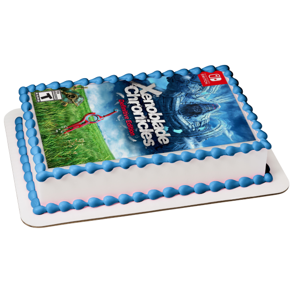 Xenoblade Chronicles Definitive Edition Video Game Cover Edible Cake Topper Image ABPID51950