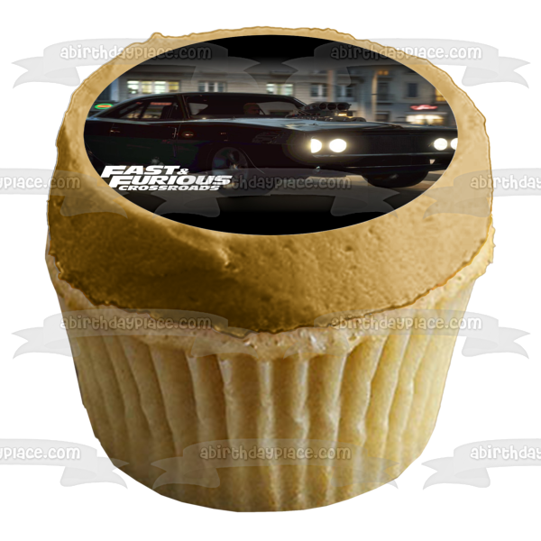Fast and Furious Crossroads Dominic Toretto Race Car Edible Cake Topper Image ABPID51958