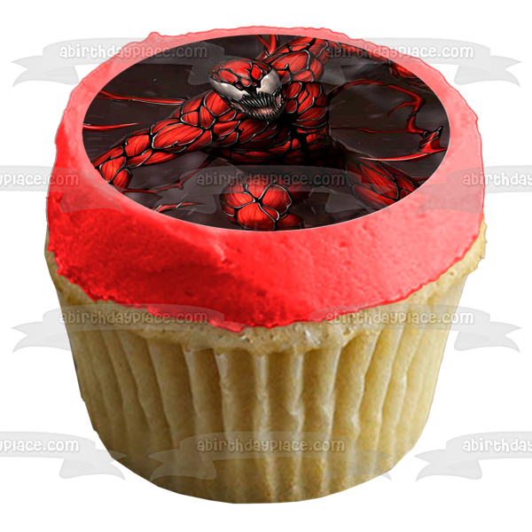 Carnage Symbiote Jumping Spider-Man Venom Cletus Kasady Edible Cake Topper Image ABPID51676