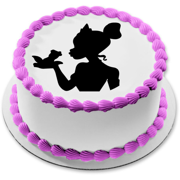 The Princess and the Frog Princess Tiana Silhouette Edible Cake Topper Image ABPID52234