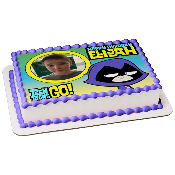 Teen Titans Go! Cyborg Add Your Own Photo Frame Personalizable Booyah! Victor Stone DC Comic Books Cartoon Edible Cake Topper Image Frame ABPID52236