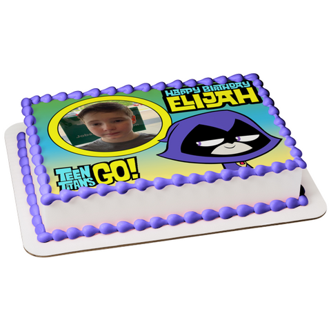 Teen Titans Go! Cyborg Add Your Own Photo Frame Personalizable Booyah! Victor Stone DC Comic Books Cartoon Edible Cake Topper Image Frame ABPID52236