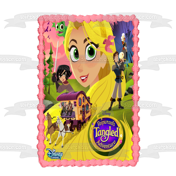 Rapunzel's Tangled Adventure Cassandra Pascal Flynn Edible Cake Topper Image ABPID52103