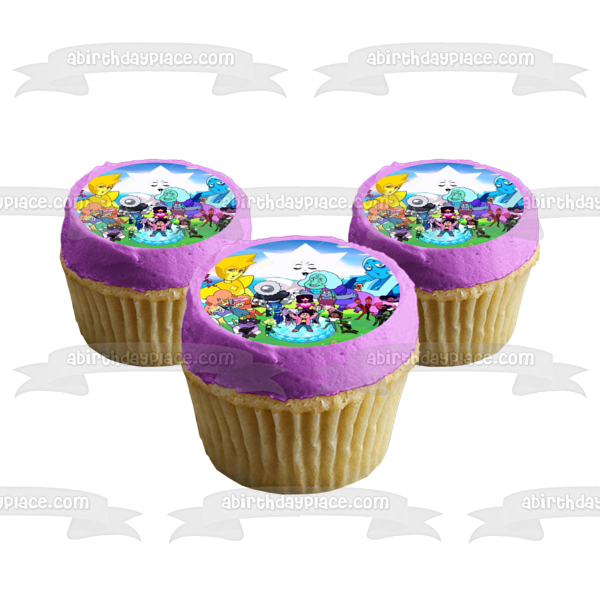 Steven Universe: Future Garnet Amythest Sapphire Pearl Peridot Edible Cake Topper Image ABPID52114