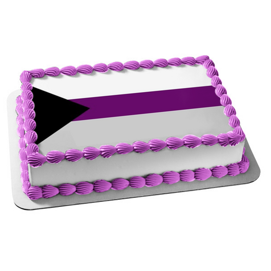 Demisexual Pride Flag Lgbtqia+ Lesbian Gay Bisexual Transgender Queer Intersex Asexual Demisexual Edible Cake Topper Image ABPID52290