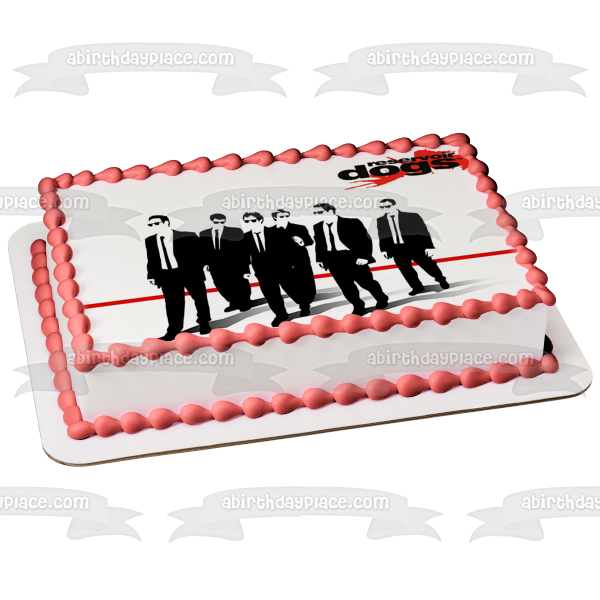 Reservoir Dogs Black and White Gangster Movie Edible Cake Topper Image ABPID52315