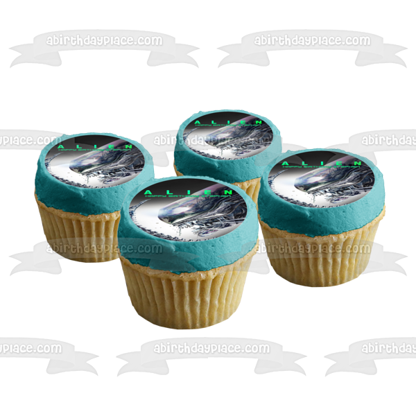 Alien Movie Poster Customizeable Tagline Edible Cake Topper Image ABPID52358