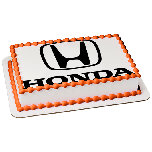 Adorno comestible para tarta con el logotipo de Honda Car Company, color negro, imagen ABPID52192 