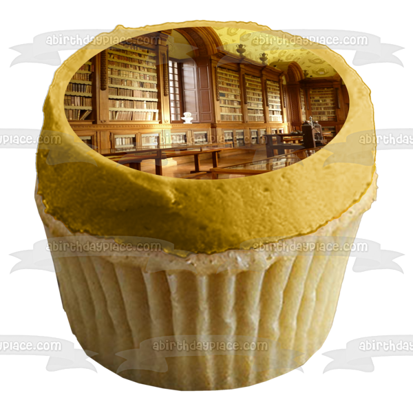 Library Books Edible Cake Topper Image ABPID52613