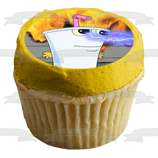 Aqua Teen Hunger Force Mastershake Athf Adult Swim Animation Edible Cake Topper Image ABPID52629