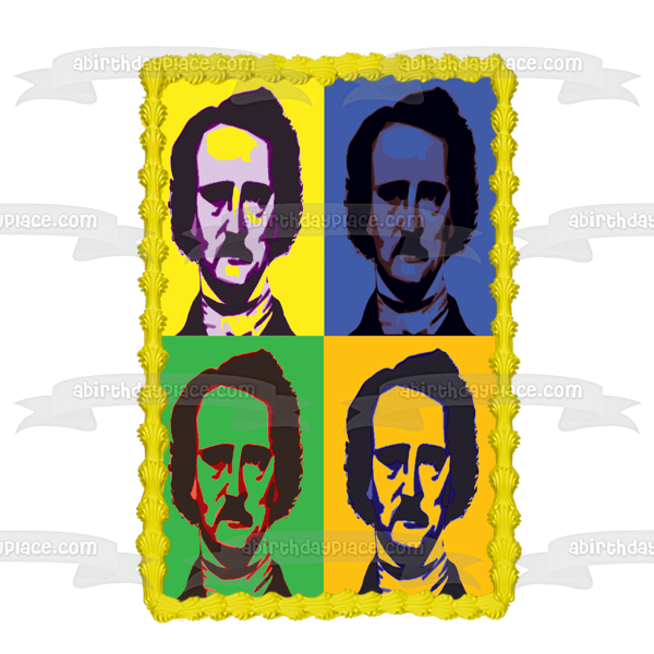 Edgar Allan Poe Poetry Literature Writer Poem Classic Author Edible Cake Topper Image ABPID52653