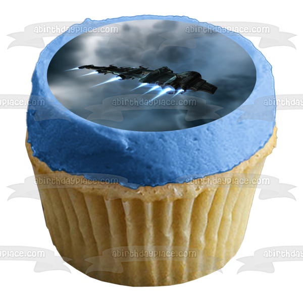 Spacecraft Edible Cake Topper Image ABPID52567